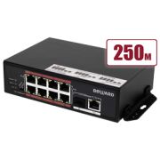 Коммутатор STP-811HPS Неуправляемый, 8 портов с поддержкой High PoE + 1 Uplink + 1 SFP