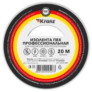 Изолента ПВХ KRANZ профессиональная, 0.18х19 мм, 20 м, белая (10 шт./уп.)