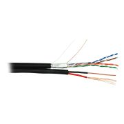 Кабель EC-UF004-5E-PC075-PE-BK NETLAN F/UTP Экран 4 пары, Кат.5e с силовым кабелем 0,75м