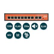 Коммутатор WI-PS210 v2 неуправляемый 8 PoE портов 100Base-TX + 2 100Base-TX