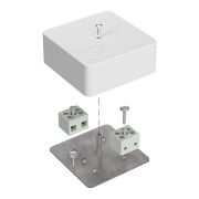 Коробка 75х75х30 огнестойкая для кабель-канала Е15-Е120 RAL9003 (87 шт/кор) Промрукав 40-0450-FR6.0-