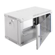 Шкаф ШРН-Э-6.350 телекоммуникационный настенный разборный 6U (600х350) дверь стекло, серый