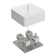 Коробка 75х75х30 огнестойкая для кабель-канала Е15-Е120 RAL9003 (87 шт/кор) Промрукав 40-0450-FR1.5-