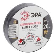 Изолента ПВХ 19мм*20м черная (10/200/6400) C0036540 ЭРА