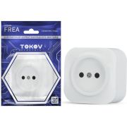 Розетка 1-м ОП Frea 16А IP20 250В без заземл. АБС-пластик бел. TOKOV ELECTRIC TKE-FR-R1-C01