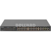Коммутатор STW-02444HPF Управляемый, 24 порта 10/100/1000 Мбит/с (High PoE) + 4 комбо порта TP/SFP