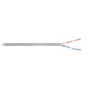 Кабель CCA-UU002-5-PVC-GY NETLAN U/UTP 2 пары, Кат.5e, CCA (омедненный алюминий), внутренний, 305м