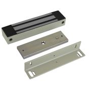 Замок ML-295K (с уголком) СЕРЫЙ электромагнитный 12V DC, не более 0,47 A, усилие 300 кг
