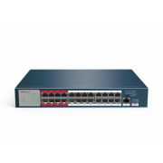 Коммутатор DS-S2624P(B) сетевой неуправляемый 24 PoE+1Uplink+1 SFP-порт