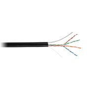 Кабель EC-UU004-5E-PE-SW-BK NETLAN U/UTP 4 пары, Кат.5e, внешний, PE до -40C, с тросом, черный, 305м