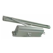 Доводчик E-604D (серебро) для дверей весом до 100 кг, двухскоростной, фиксация открытого положения