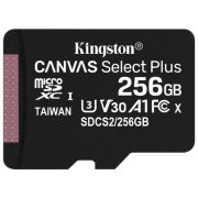 Карта памяти microSDXC 256Gb Kingston Canvas Select Plus Class 10 UHS-I U3 A1 (SDCS2/256GBSP)
