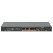 Коммутатор STW-1622HP управляемый, 16 портов 10/100 Мбит/с с поддержкой High PoE + 2 Shared SFP