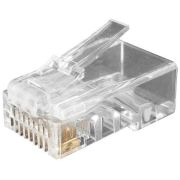Разъем PLUG-8P8C-U-C6-100 RJ45 (8P8C) под витую пару кат.6 (50/50микродюйм) универсальный
