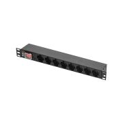 Блок розеток TLK-RSC08-MTF-01-BK TLK, 19«, 8 гнезд »евророзетка