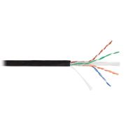 Кабель NKL 4640B-BK NIKOLAN U/UTP 4 пары, Кат.6 (Класс E), 250МГц, внешний, PE до -60С, черный, 305м